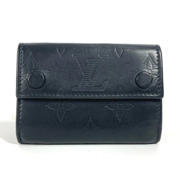 LOUIS VUITTON M67631 Monogram shadow Discovery Compact Trifold wallet Black - Picture 1 of 16